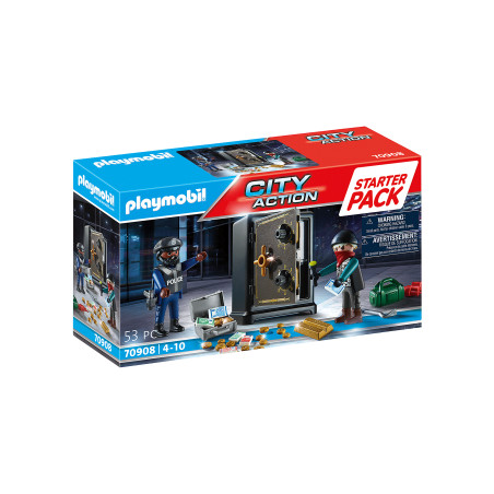 figurine playmobil city action polizia multicolore [70908]