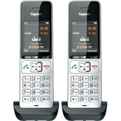 telefono gigaset pro comfort 500hx duo argento-nero [l36852-h3061-r101]