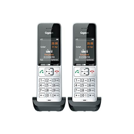 telefono gigaset pro comfort 500hx duo argento-nero [l36852-h3061-r101]