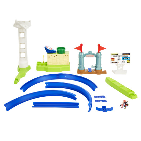 set da costruzione mattel hot wheels mario kart sfida in circuito