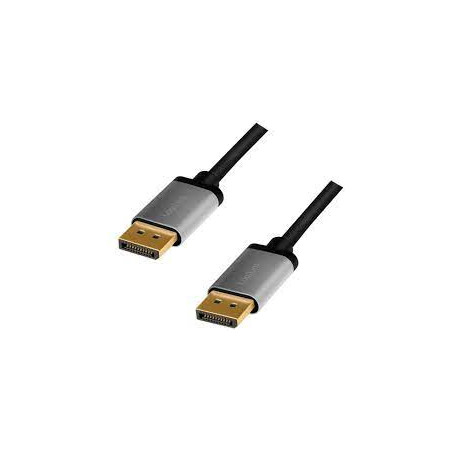 cavo displayport logilink 1.2 m/m 4k/60hz/3m/grigio/nero [cda0102]