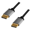 cavo displayport logilink 1.2 m/m 4k/60hz/3m/grigio/nero [cda0102]