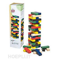 gioco da tavolo grandi giochi - torre colorata in legno [gg0095003]