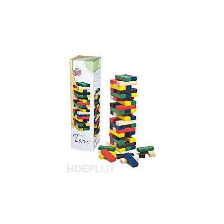 gioco da tavolo grandi giochi - torre colorata in legno [gg0095003]