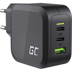 caricabatterie green cell 65w 2x usb-c 1xusb-a nero [chargc08]