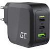 caricabatterie green cell 65w 2x usb-c 1xusb-a nero [chargc08]