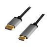 cavo displayport logilink a hdmi 4k/60hz/2m/nero/grigio [cda0107]