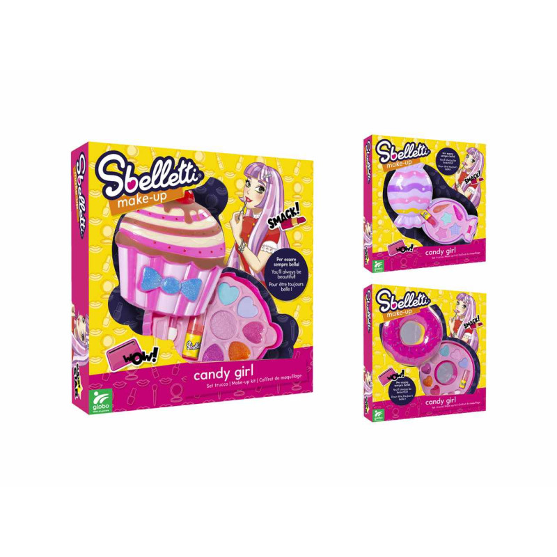 trucchi giocattolo globo candy girl in plastica/cosmetici