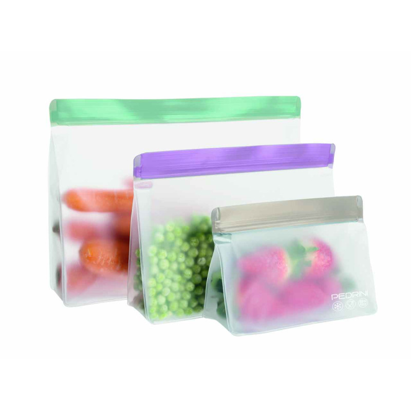 sacchetti per alimenti pedrini 04gd259-6 riutilizzabili con chiusura