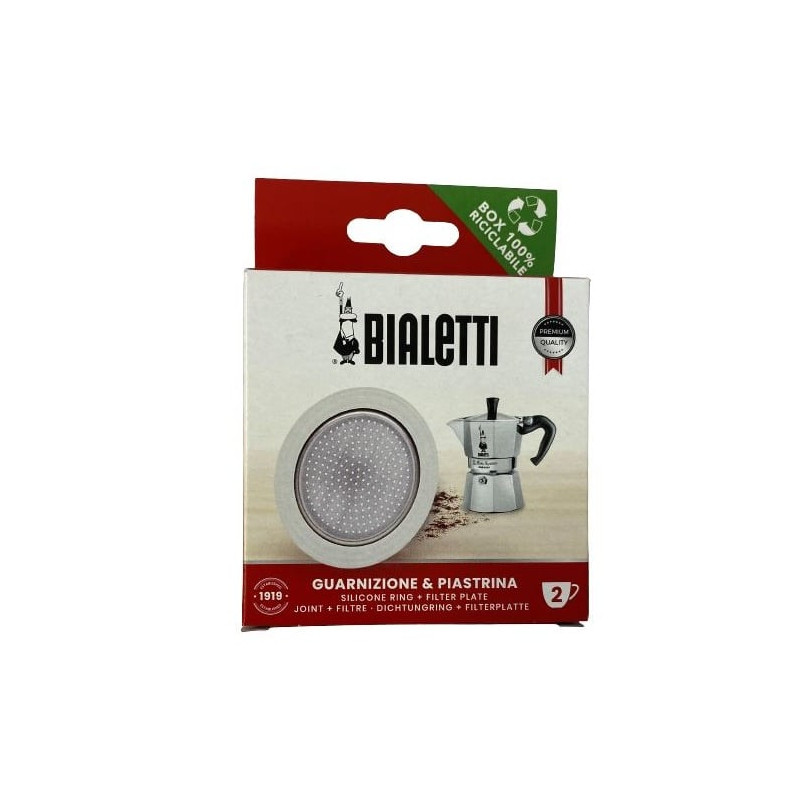 guarnizione e filtro moka bialetti 2 tazze