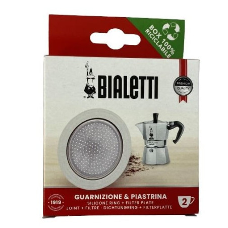guarnizione e filtro moka bialetti 2 tazze