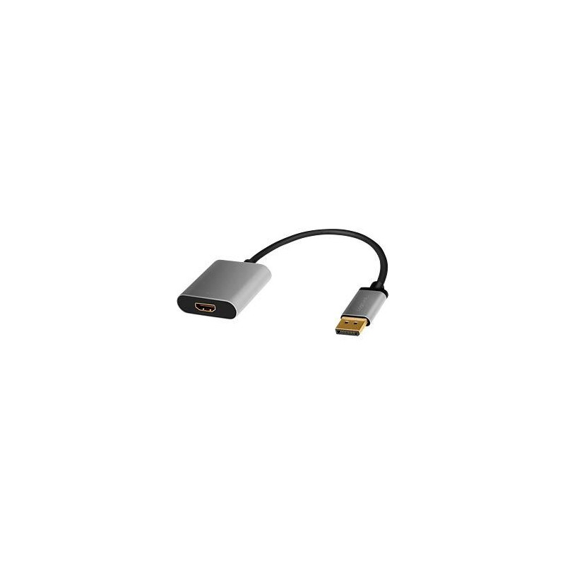 adattatore logilink display port - hdmi 0.15m nero/grigio [cda0108]