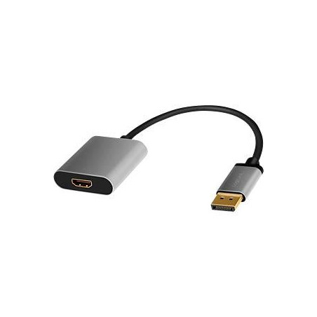 adattatore logilink display port - hdmi 0.15m nero/grigio [cda0108]