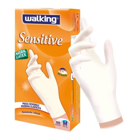 guanti brenta walking sensitive m in lattice naturale 100pz bianco