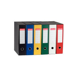 Registratore a leva esselte eurofile g55 giallo dorso 8cm formato