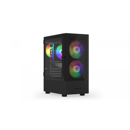 case krux vako rgb midi tower/mini itx/micro atx/atx/nero [krx0132]