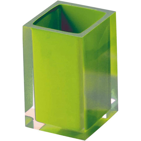 bicchiere portaspazzolino gedy ra98-07 rainbow verde