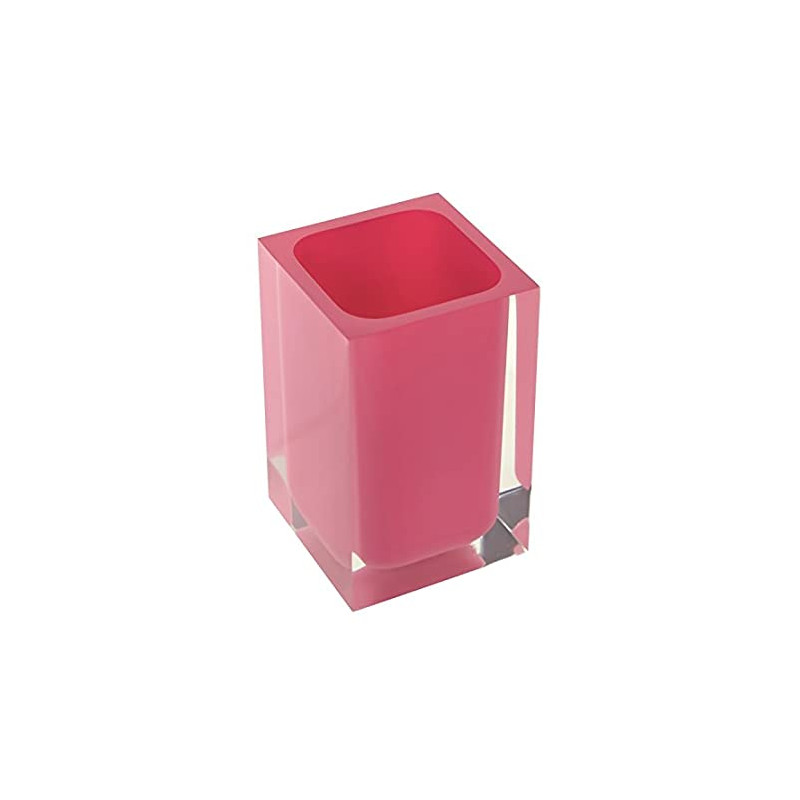 bicchiere porta spazzolino gedy ra98-10 rainbow rosa