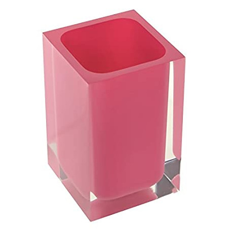 bicchiere porta spazzolino gedy ra98-10 rainbow rosa