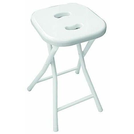 sgabello richiudibile gedy per bagno plastica 46.5x26x28cm bianco