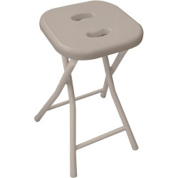 sgabello richiudibile gedy per bagno termoplastiche e metallo 26x28x46.5cm