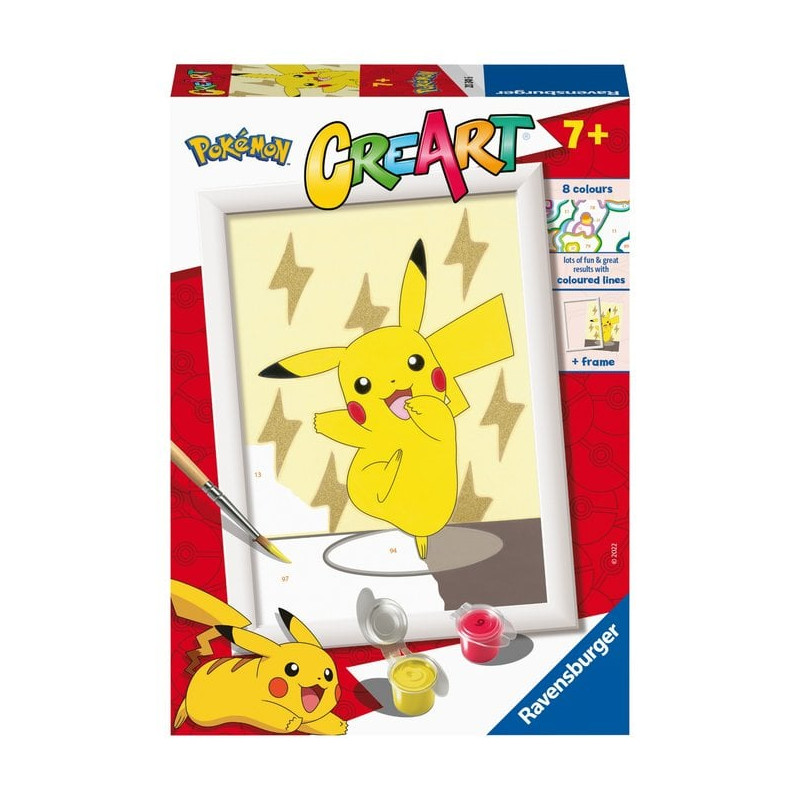 gioco creativo pitturia ravensburger creart pokemon pikachu 18x13cm