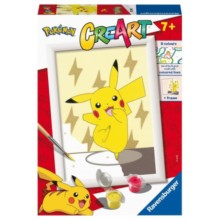 gioco creativo pitturia ravensburger creart pokemon pikachu 18x13cm