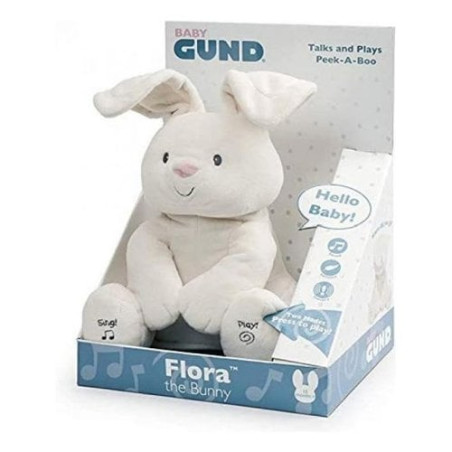 peluche gund spin master flora coniglietto interattivo parlante bianco