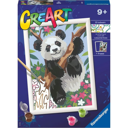 gioco creativo pittura ravensburger 20261 creart panda multicolore