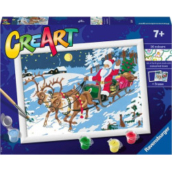 gioco creativo pittura ravensburger 20264 creart babbo natale consegna