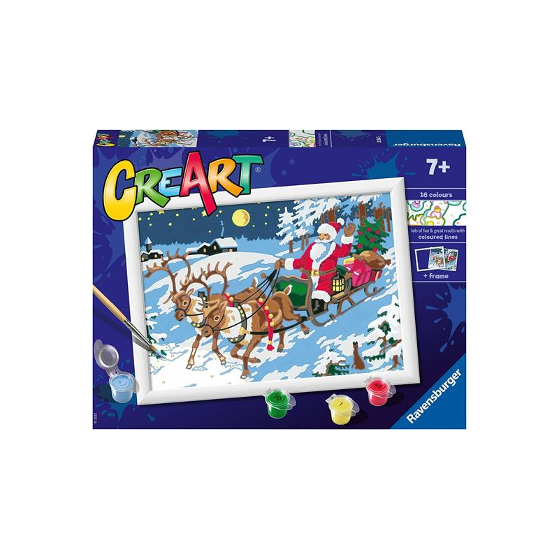 gioco creativo pittura ravensburger 20264 creart babbo natale consegna