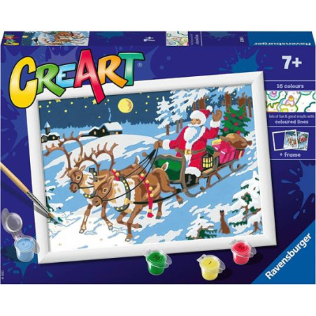 gioco creativo pittura ravensburger 20264 creart babbo natale consegna