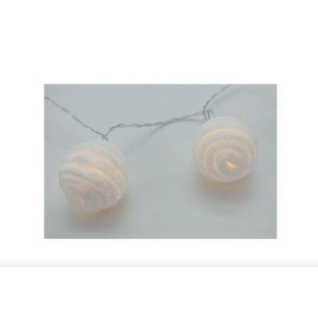filo luci pre qu' italia sferette led pelliccia bianco [d3691]