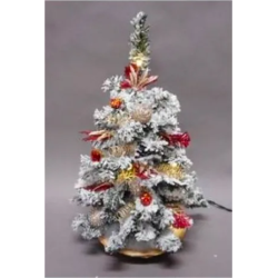 albero di natale tabor con luci rosa 40cm [158958]