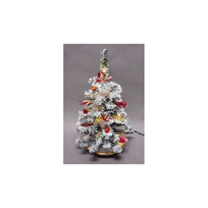 albero di natale tabor con luci rosa 40cm [158958]