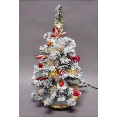 albero di natale tabor con luci rosa 40cm [158958]