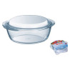 casseruola pyrex tonda con coperchio in vetro 1l trasparente