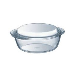 casseruola pyrex tonda con coperchio in vetro 1l trastarente