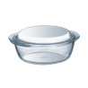casseruola pyrex tonda con coperchio in vetro 1l trastarente