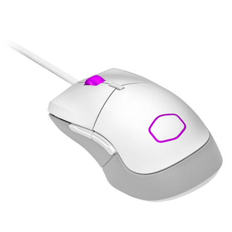 mouse cooler master gaming cablato 12000dpi bianco [mm-310-wwol1]