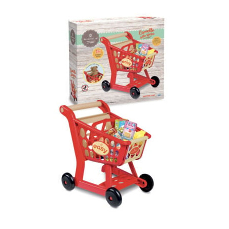 carrello spesa giocattolo ods 44080 maisonelle rosso