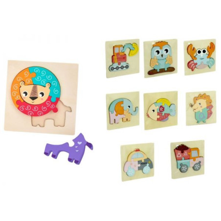 puzzle in legno globo amico animali e mezzi