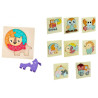 puzzle in legno globo amico animali e mezzi