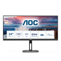 monitor led 34" aoc u34v5c ultrawide quad hd 3440x1440p 4ms