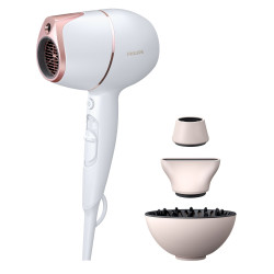 asciugacapelli philips personalizzata con senseiq 1800w bianco/rosa