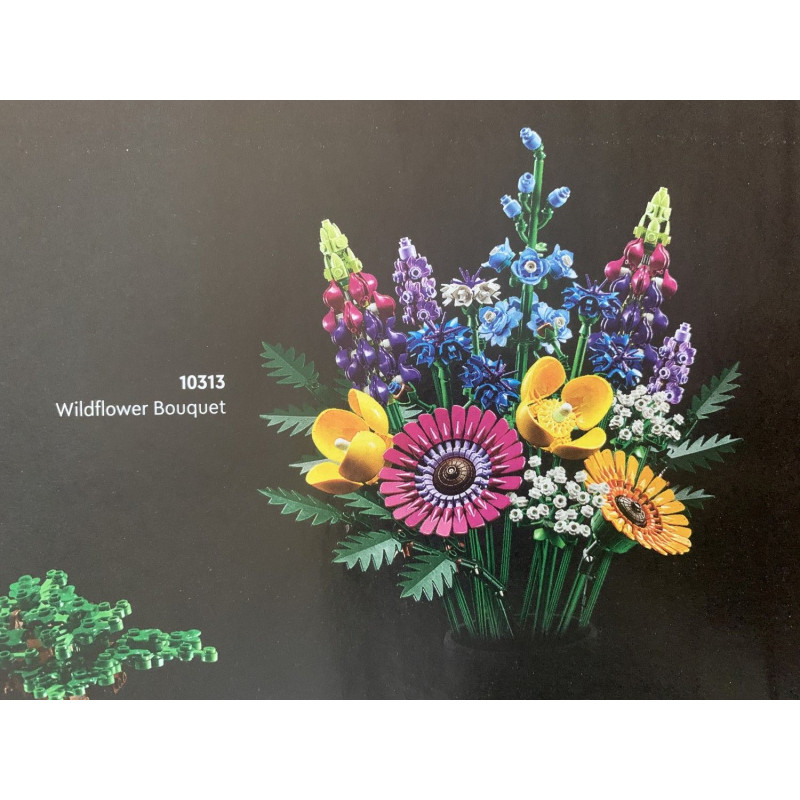 mazzo di fiori lego icons 10313 bouquet di fiori di campo 939pz multicolore