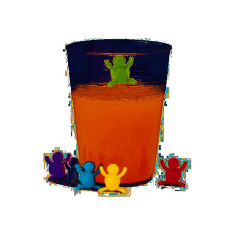 set segna bicchiere ghidini cipriano in silicone con ventosa sommelier