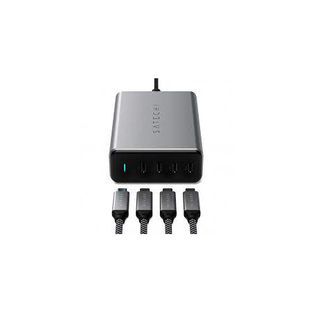 alimentatore da rete satechi usb-c 165wa 4p space grigio [st-uc165gm-eu]