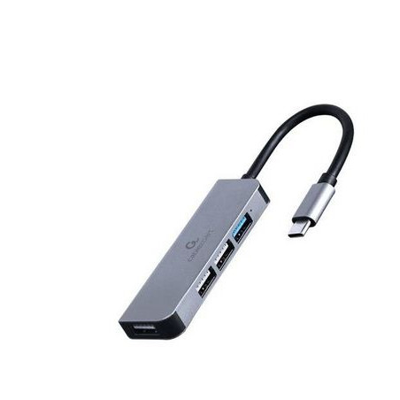 hub usb gembird uhb-cm-u3p1u2p3-01 4 porte usb type-c