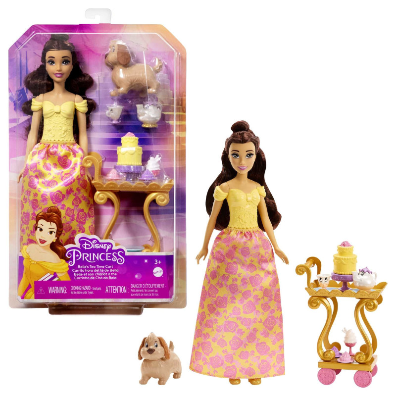 bambola mattel del carrello del tÃ¨ di mattel disney princess belle